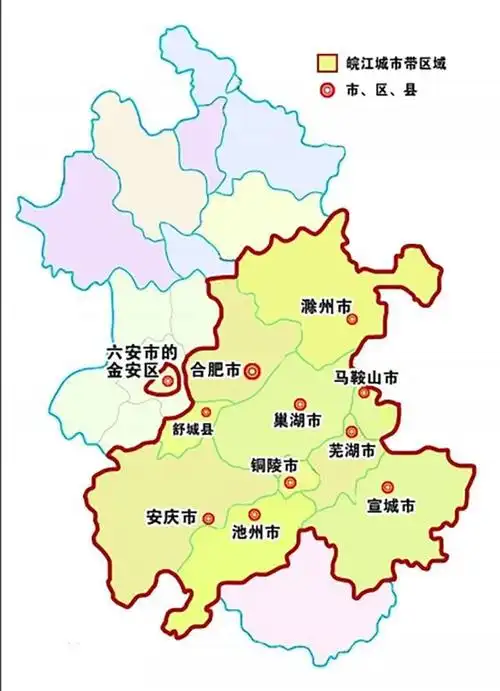 合肥市区地图区域划分