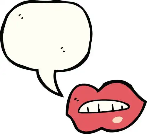 卡通,嘴唇,对话,框,气泡
