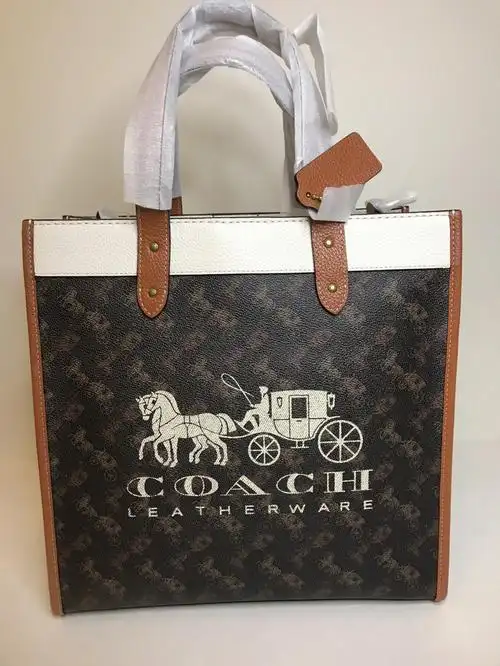 5折超好价coach专柜款field托特马车标