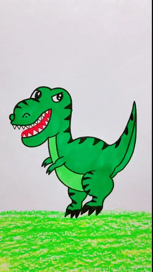 画画原来如此简单#教你画恐龙