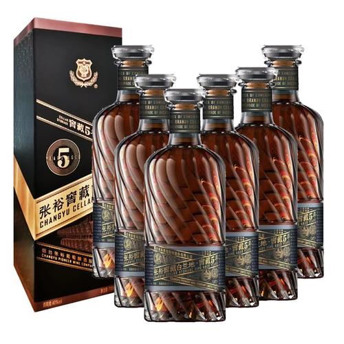 张裕窖藏五年白兰地 窖藏5年金奖白兰地700ml窖藏白兰地