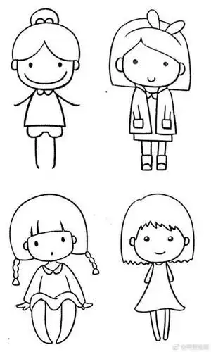 人物简笔画全身人物简笔画图片大全