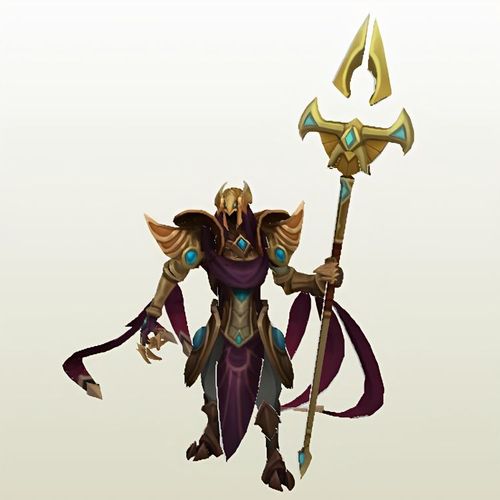 lol沙漠皇帝-阿兹尔 纸模型 自制 摆件 其他模型玩具【15天内发货】