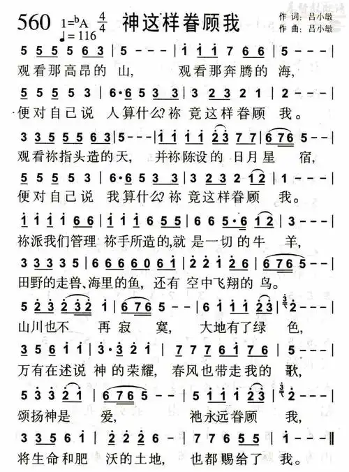 下载0560神这样眷顾我歌谱