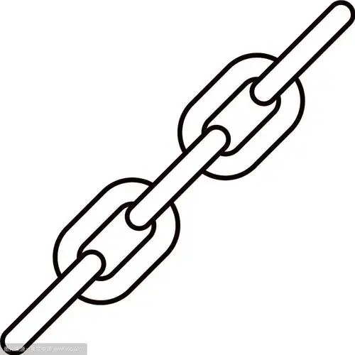 草图剪影金属链图标