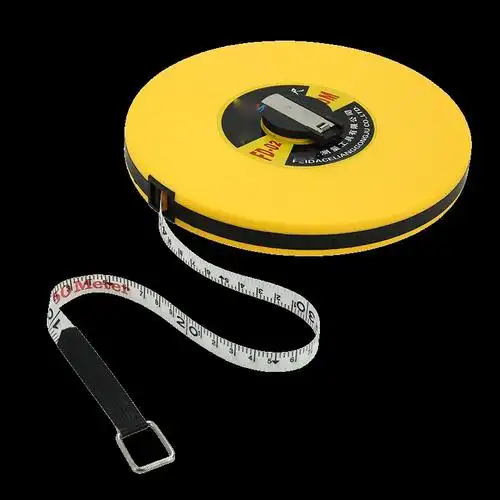 卷尺工程长工皮钢防水家用耐用纤维皮尺量尺卷尺