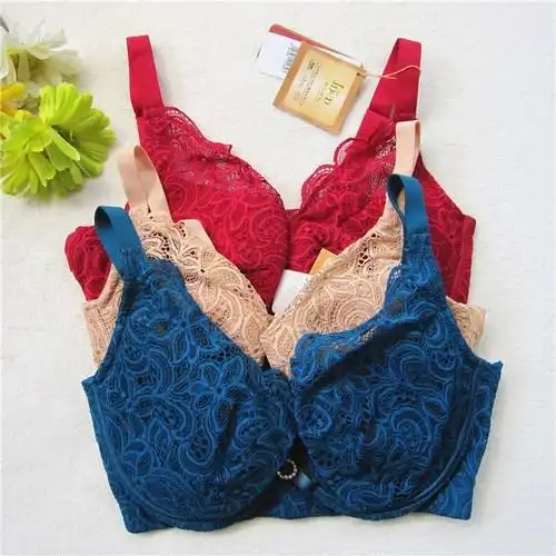 一线品牌全罩杯蕾丝性感无海绵聚拢深v调整型70c 75e 85d内衣文胸_7折