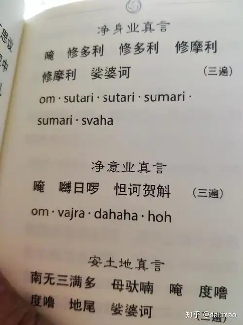 求净口业真言净三业真言补阙真言的罗马文字注音