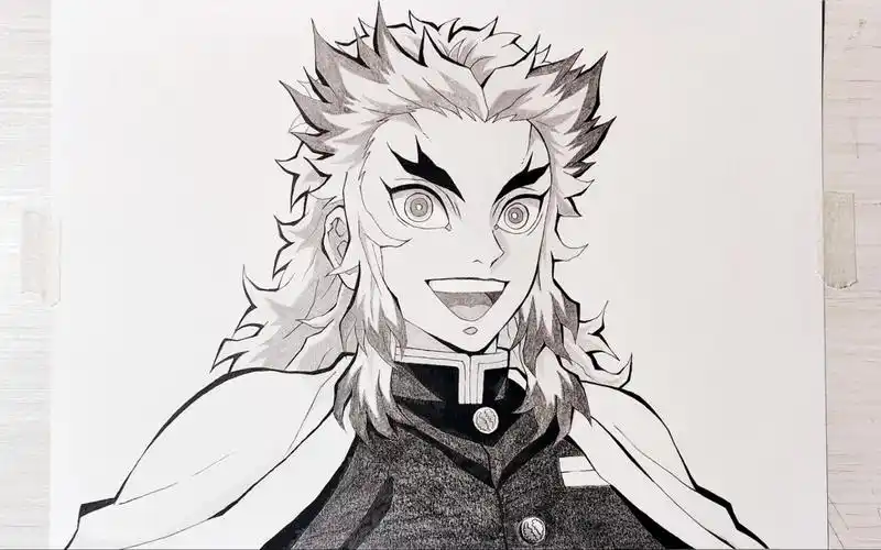 教你零基础也能画出炼狱杏寿郎