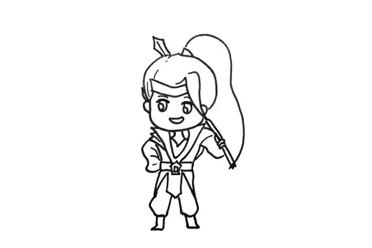 王者荣耀韩信怎么画