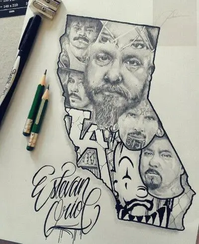 西海岸纹身 西海岸纹身手稿 西海岸手稿 西海岸匪帮纹身 匪帮纹身手稿