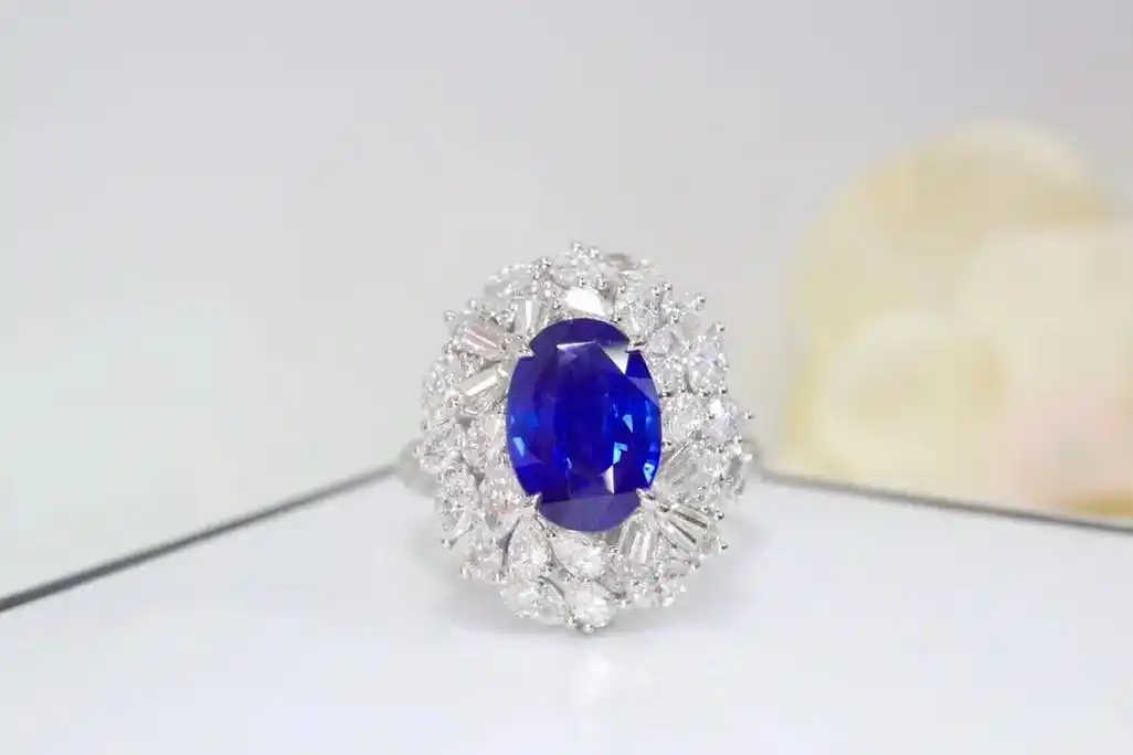 9618k天然蓝宝石戒指77吊坠两用款96.9618k天然蓝宝 - 抖音