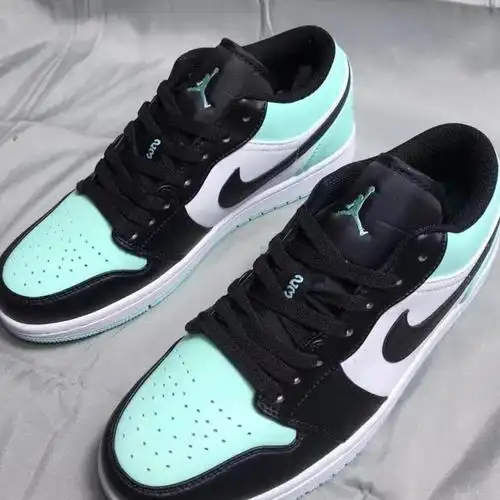 低帮黑脚趾薄荷绿绿乔1low低帮休闲篮球鞋男女百搭情侣 aj1绿 50 晒图