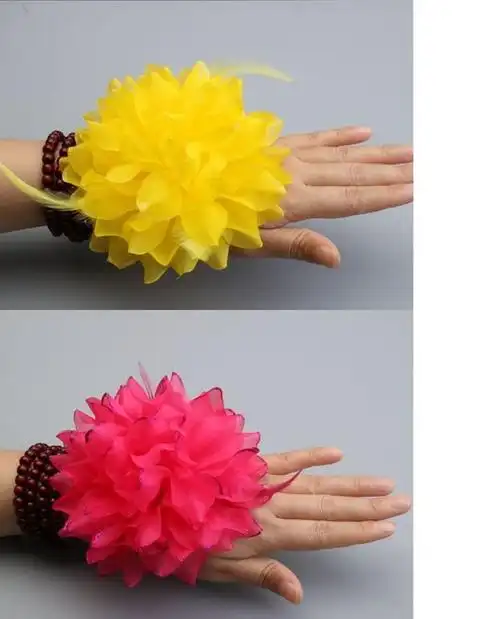 万圣节广场舞蹈用品手腕花舞蹈花头花手指花儿童节表演手花道具万圣节