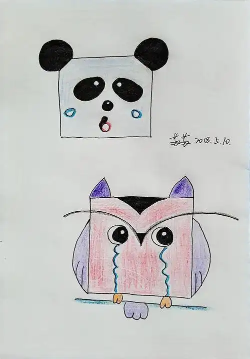 简笔画(16)用正方形画出20个不同的小动物