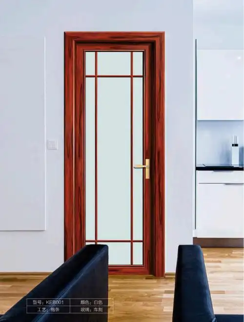 厂家批发 银弧水曲柳色平开门 高档高强度铝合金门