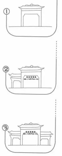 简笔画农家小院过年