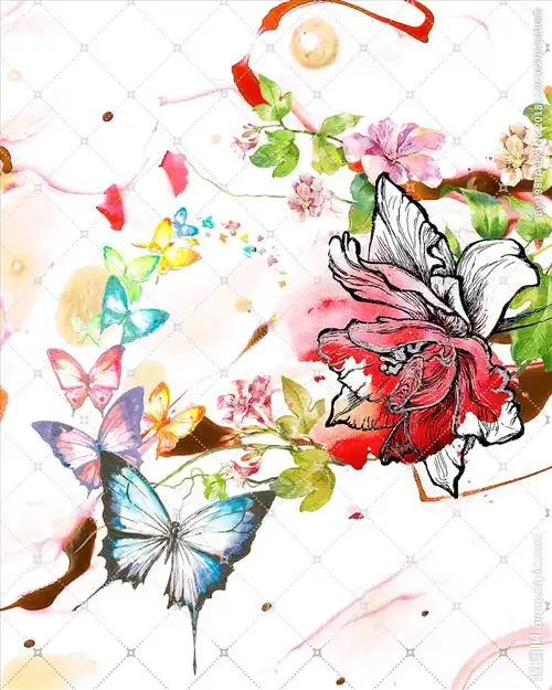 印花图案蝴蝶图片