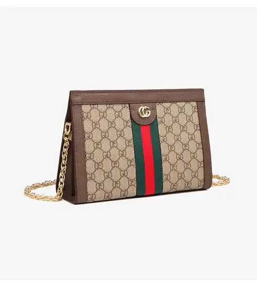 酷奇女包轻奢品牌感印花中古信封夹子包轻奢百搭斜跨手拿时尚方包链条