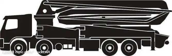 混凝土泵车简笔画