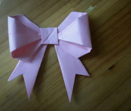 折纸盒子带盖顶上有一个蝴蝶结 手工折纸大全-普车都