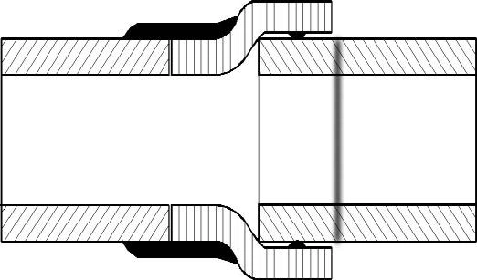 机械/仪表 承插式双壁缠绕管安装示意图 承插式双壁缠绕管 连接位置