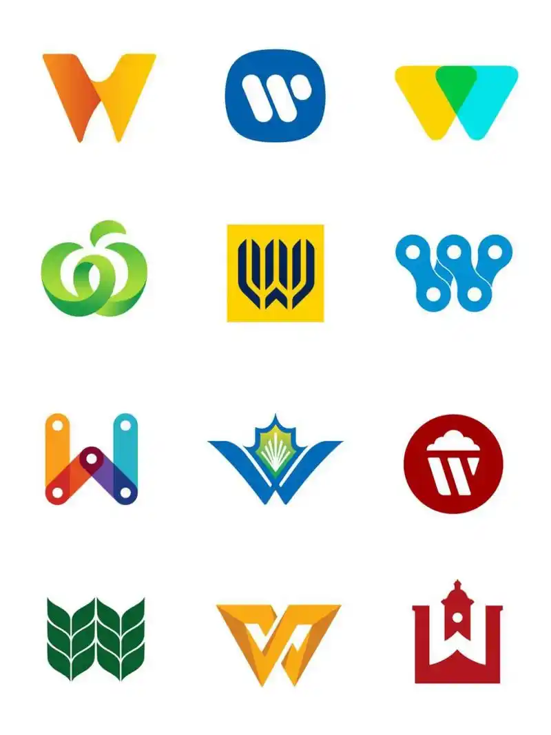 字母w logo设计创意灵感分享 今天分享以字母w为元素的logo设计创意