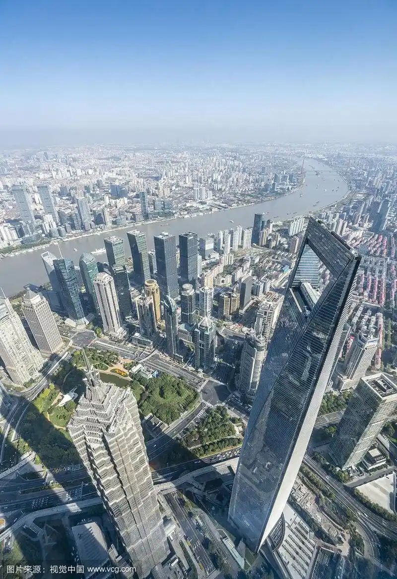 上海陆家嘴城市风光俯瞰