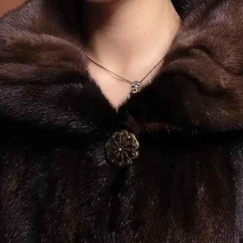 憨厚皇后进口貂皮大衣女整貂长款秋冬季海宁水貂皮草韩版外套85