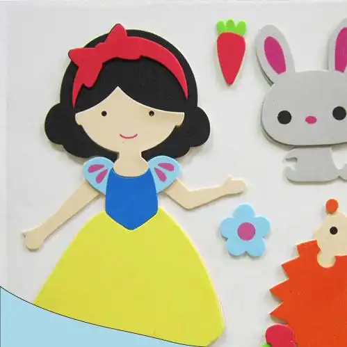 eva贴画海绵纸幼儿童手工制作3d立体粘贴拼贴画宝宝玩具黏贴图片