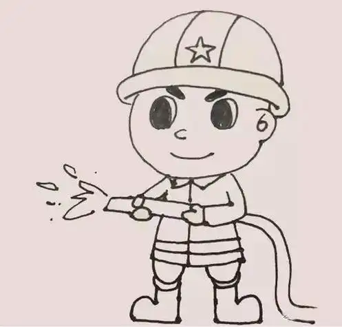 儿童画怎么画消防员简笔画画法消防员简笔画怎么画幼儿小班消防安全简