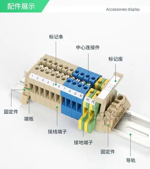 5/35接地通用端子通用型螺钉型导轨接线端子排接插件连接器