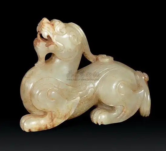 0483 汉代 青白玉瑞兽