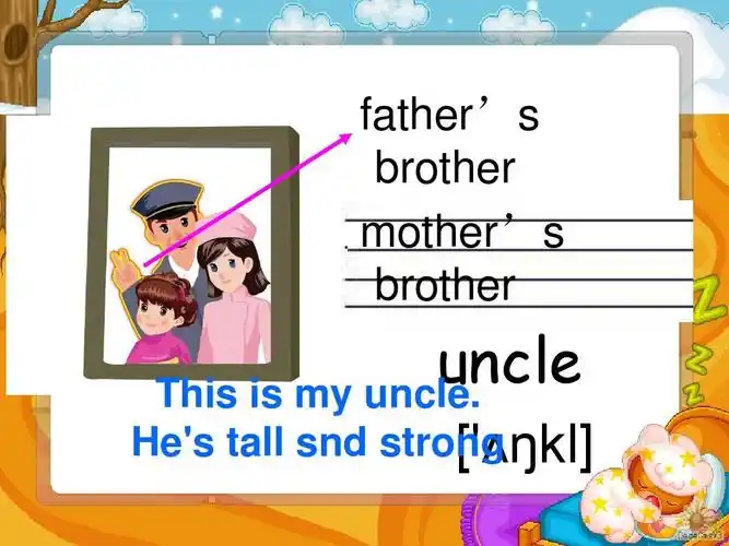 年级上册unit6 meet my family a lets learn课件 fathers brother