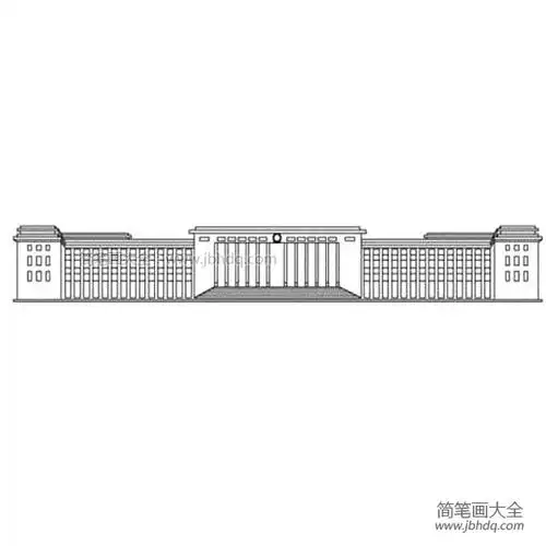 人民大会堂简笔画