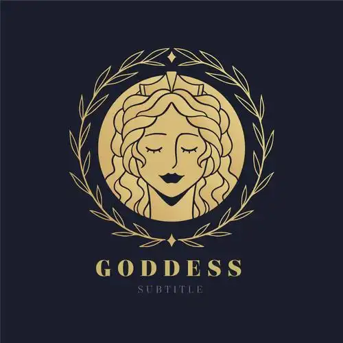 女神头像logo,气质女神logo_北极熊素材库