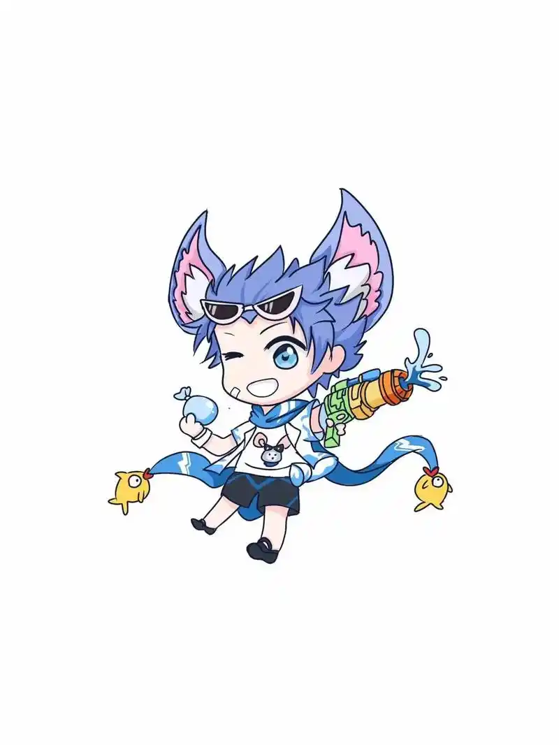 手绘王者荣耀李元芳逐浪之夏