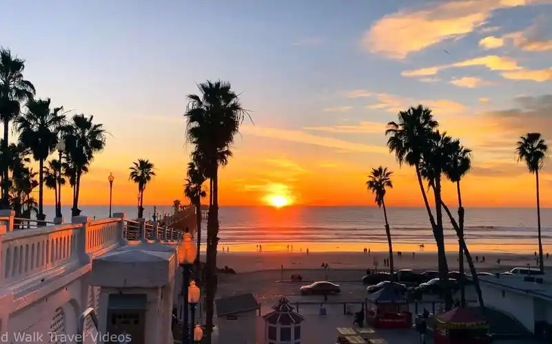 超清美国漫步黄昏时分的加利福尼亚州圣地亚哥洋边市海滩1080p高清版