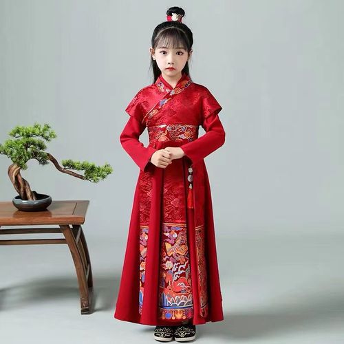 儿童汉服唐装秋冬小孩中国风男童国学服古风女童弟子规古装演出服