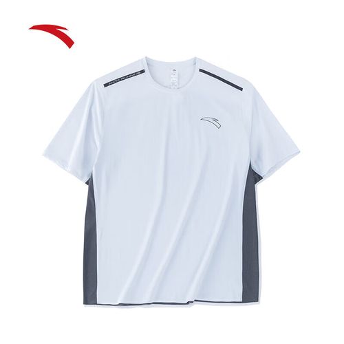 安踏短袖t恤男2024春季针织透气运动上衣打底衫男装152325104