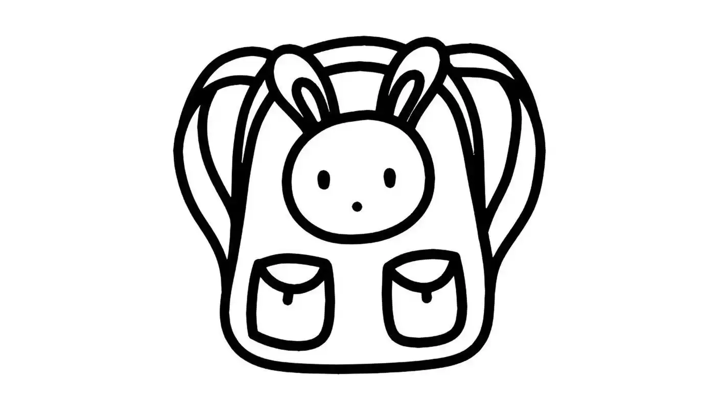 【简笔画素材分享41】6款卡通小书包 分享6款卡通小书包 高清线稿素材