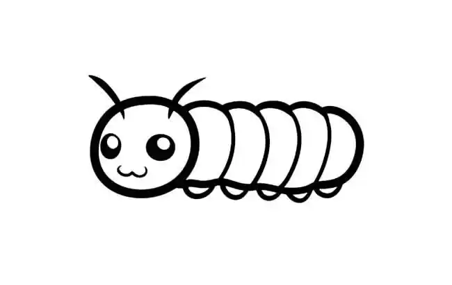 儿童简笔画 毛毛虫简笔画图片 毛毛虫动物简笔画步骤图片大全