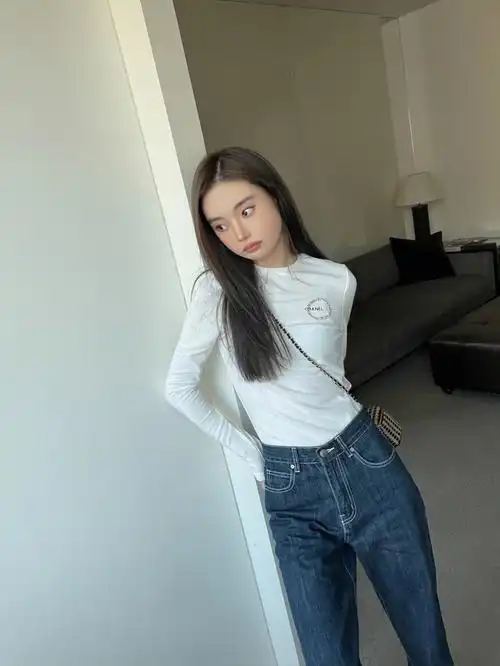 chanel中古阔腿牛仔裤