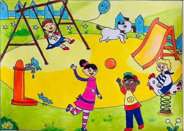 【八一幼儿园教师绘画作品展 】第五期⑴:人物场景画《游戏中的我》之