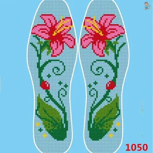 鞋垫塑料网格透明十字绣半成品手工男士防臭透气鞋垫