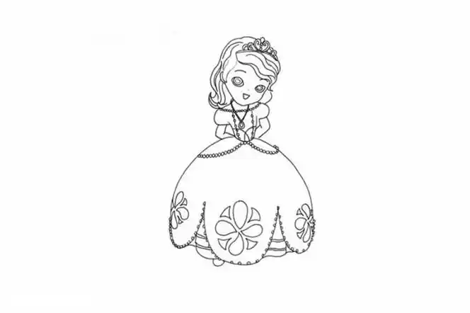 苏菲亚小公主简笔画怎么画