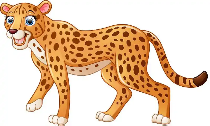 可爱的卡通豹