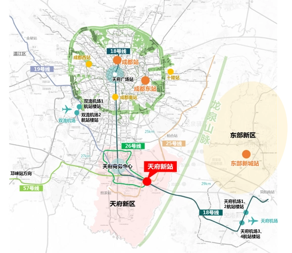 今天!起点站位于天府新区的高铁正式开工