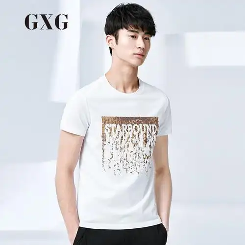 t恤男装 夏季男士青年时尚休闲都市流行白色圆领短袖t恤主要参数品牌