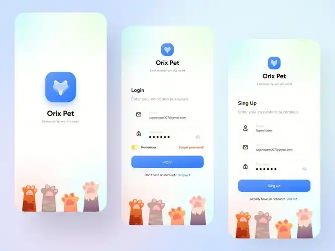 ui灵感分享17app登录页界面设计